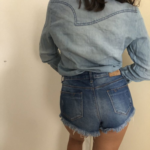 Zara denim shorts used, size 40, blue