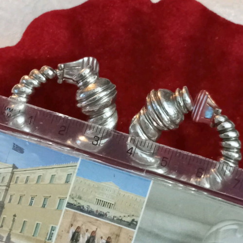 Zolotas silver earrings 950 like new with clips and studs option