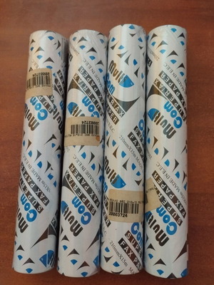 Fax rolls pack of 4, 210 mm x 15 m, new thermal paper