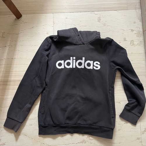 Adidas black hoodie for boys like new