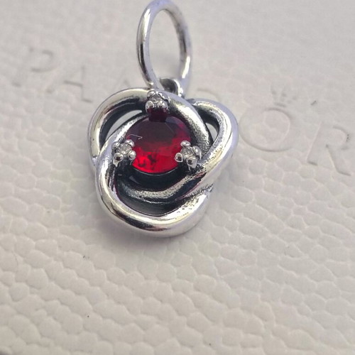 Pandora January Birthstone Eternity Circle Dangle Charm S925 ALE new