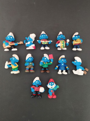Schleich Smurfs figures set of 12 used