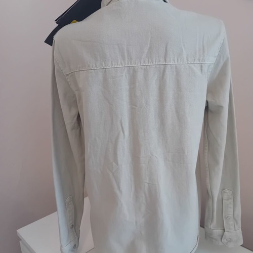 Men's beige shirt jacket, size S