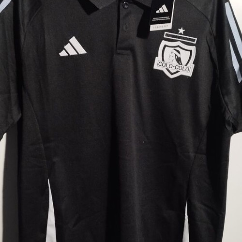 Colo Colo Pregame Polo Jersey Adidas new, black, size M