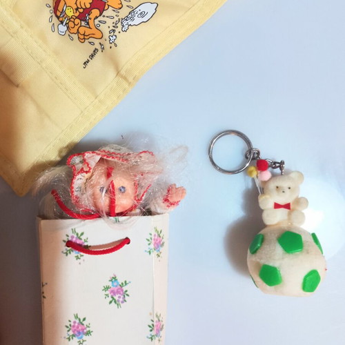 Lott vintage collectible set with stamps and toys