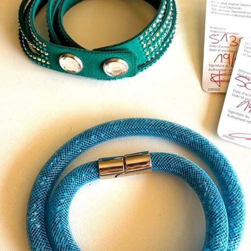Swarovski bracelet set like new, colorful, 2015 collection