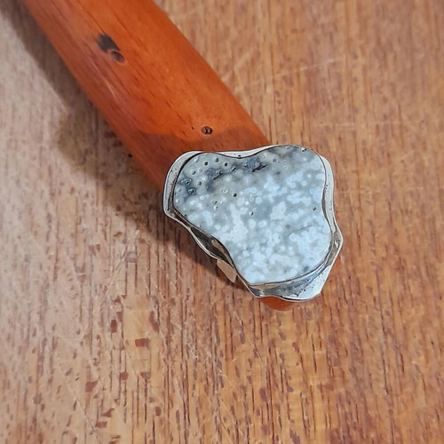 Handmade silver ring 925 with semi-precious stone and copper new