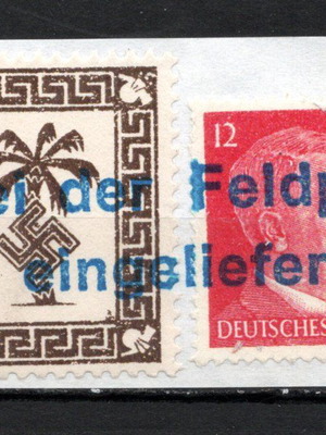 Γραμματόσημο Feldpost Tunis 1943 με φοίνικα και αγκυλωτό σταυρό
