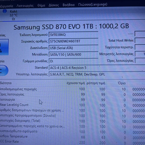 Samsung 870 Pro 1 TB SSD like new