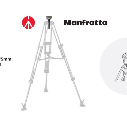 Manfrotto 75mm Half Ball like new for video tripod
