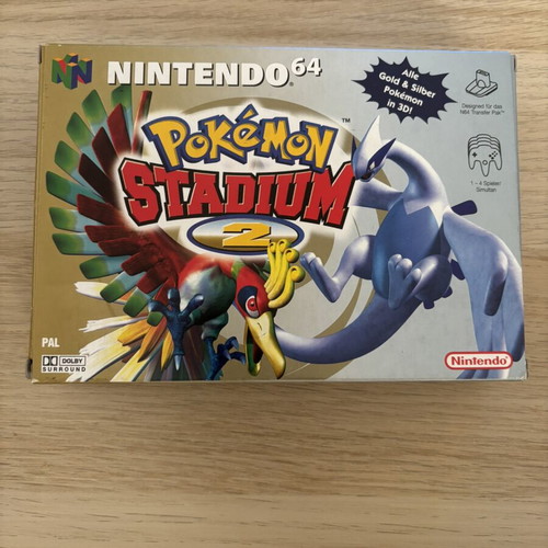 Pokémon Stadium 2 Nintendo 64 box and manual used