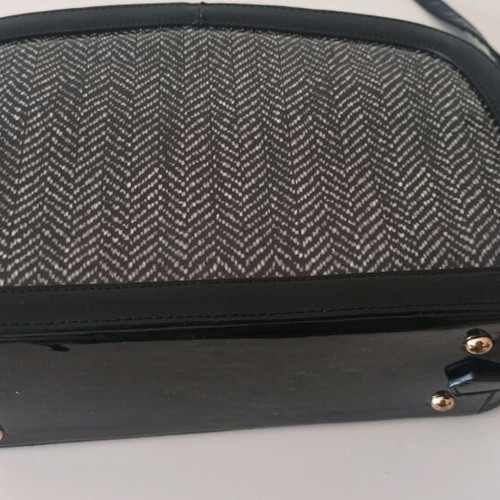 Bag suitcase new crossbody black and white