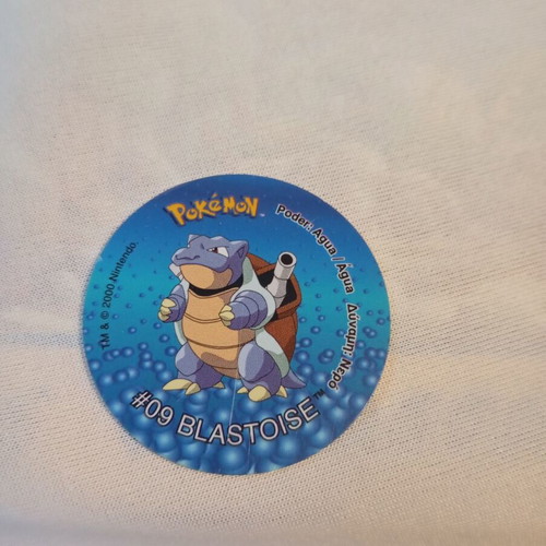 Collectible Pokemon Blastoise tazo used, 1999, Chipy/Nintendo