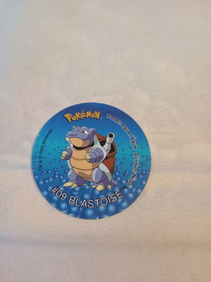 Collectible Pokemon Blastoise tazo used, 1999, Chipy/Nintendo