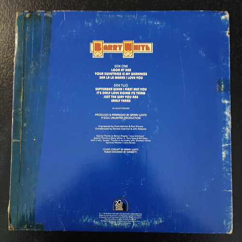 Barry White The Man LP vinyl used, original US pressing 1978