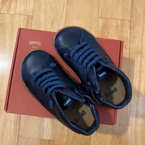 Camper blue leather boots new no 27