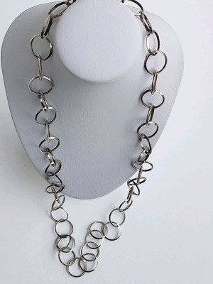 Ασημένιο κολιέ μεταχειρισμένο, Silver 925, μήκος 50cm