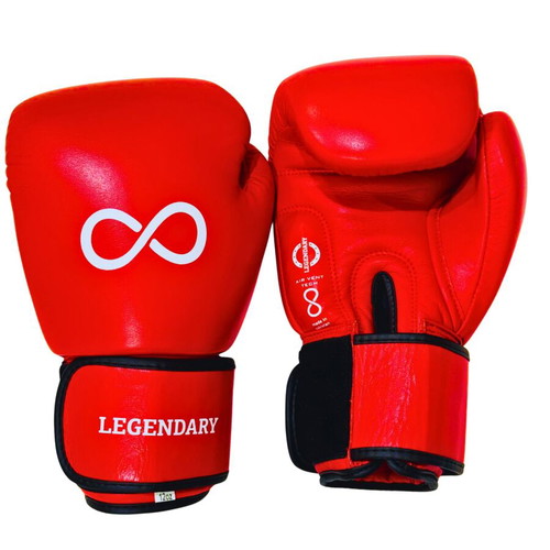 Legendary red leather boxing gloves 12oz new
