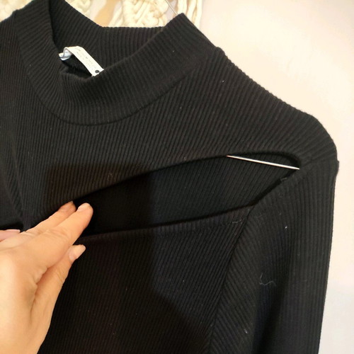 Zara ribbed long dress like new, size M, black