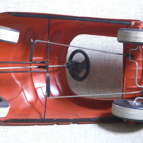 Red Roller Shoe Car Bicycle plastic toy Kontos Toys Greece 90s
