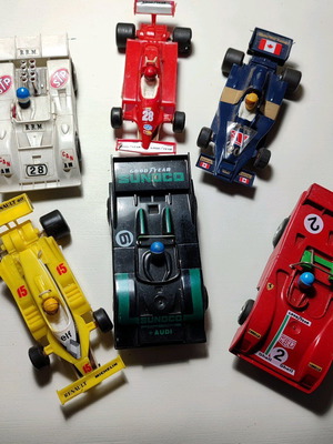 Polistil slot vintage cars pack BRM Porsche Ferrari Renault used