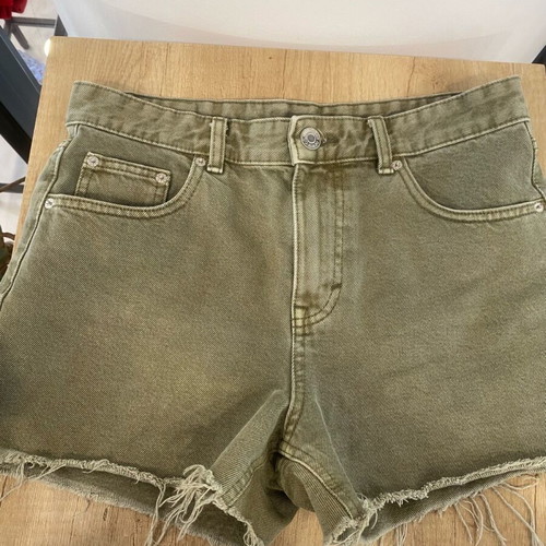 Denim shorts like new, size S, green stonewashed