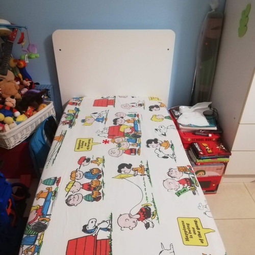 Two children's cribs convertible to beds with LaTeX mattresses