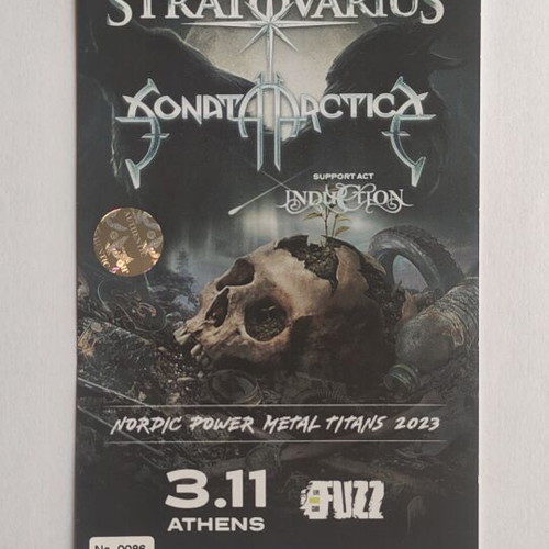 Stratovarius Sonata Arctica Induction Ticket like new 3-11-2023