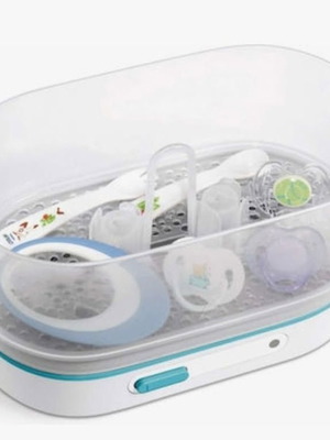 Baby Bottle Sterilizer Avent with 6 Bottles like new