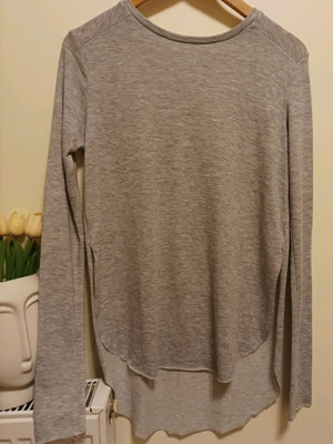 Zara asymmetrical blouse used, gray melange, cotton