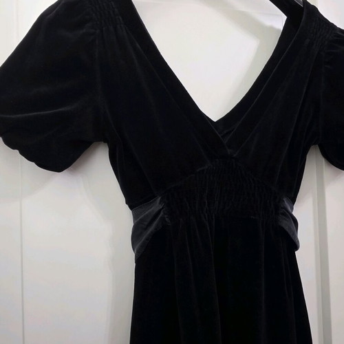 Velvet mini dress black, like new, size S