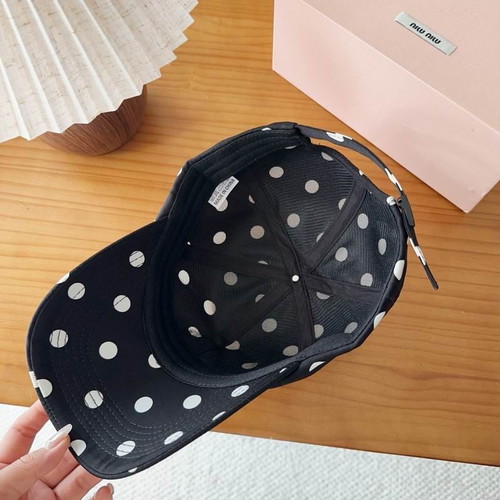 Miu Miu Handmade Baseball Cap New, Black and White