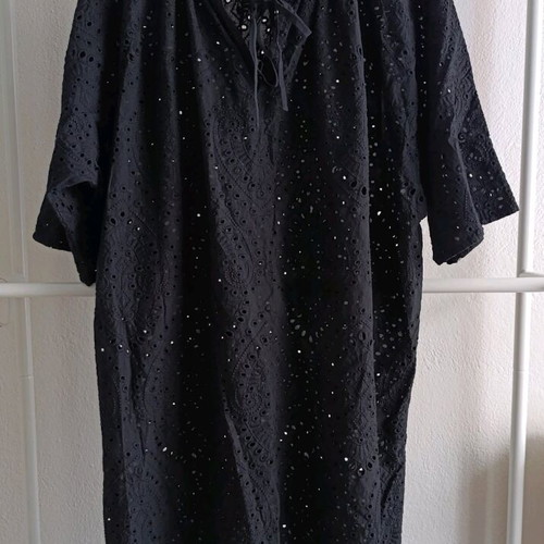 Arket Broderie Anglaise Kaftan dress black like new