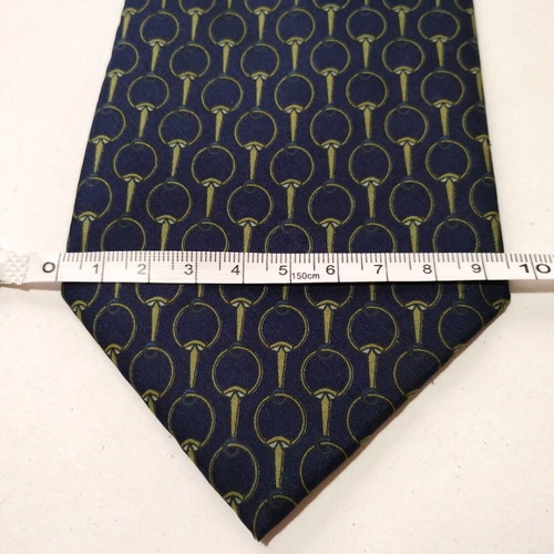 Fabergé silk tie 100% blue like new with gold pattern
