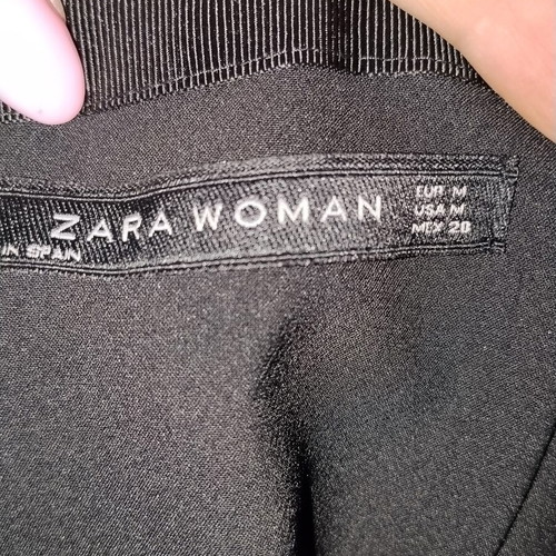 Zara Woman Strapless Mini Dress like new, black and off white ruffles