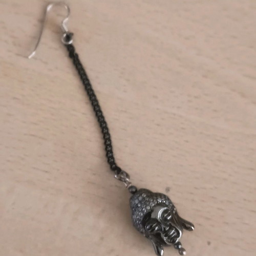Buddha earring handmade like new with 925 clasp