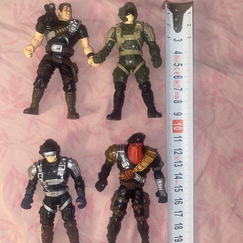 Chap Mei Soldier Force vintage action figures used, set of 4