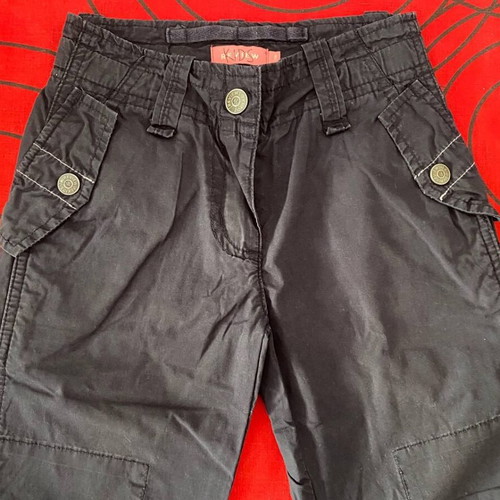 Re-View kids cargo pants 2in1 like new, black, size 116 cm