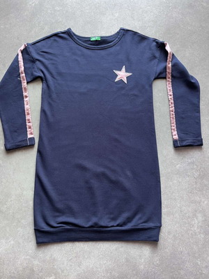Benetton girls dress blue like new, size 8-9