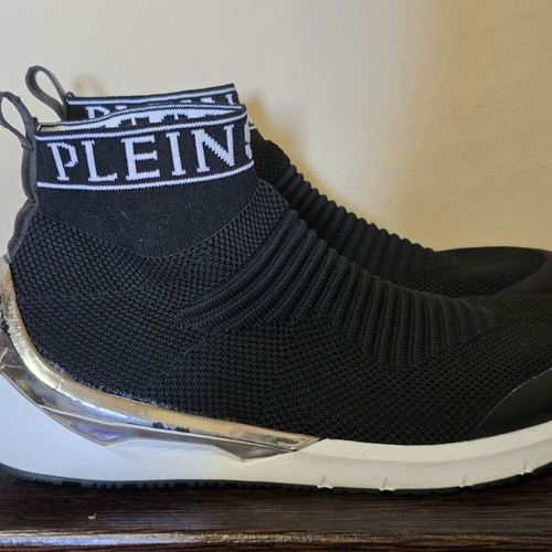 Plein Sport women's sock sneakers used, size 40, black and white