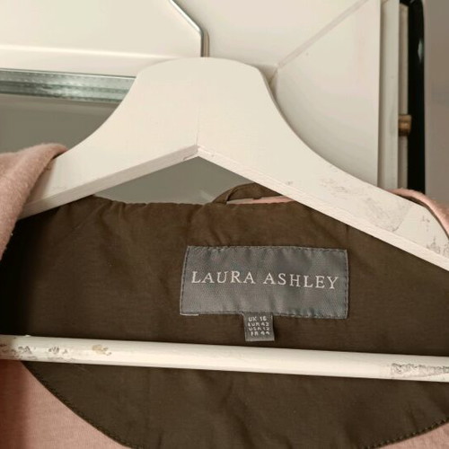 Laura Ashley women's used plus size lightweight autumn spring jacket khaki brown pink