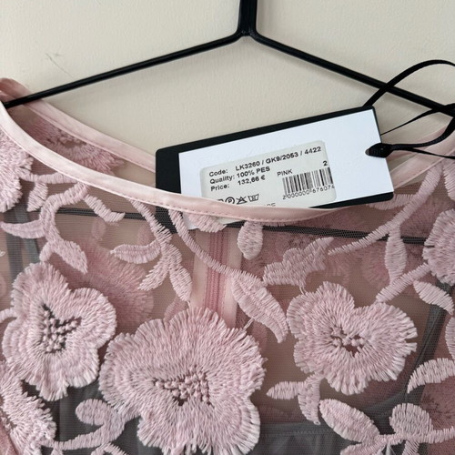 Le Vertige midi lace dress new, pink and gray