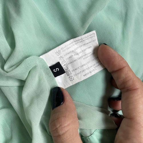 Staff jacket used, thin, turquoise, size S