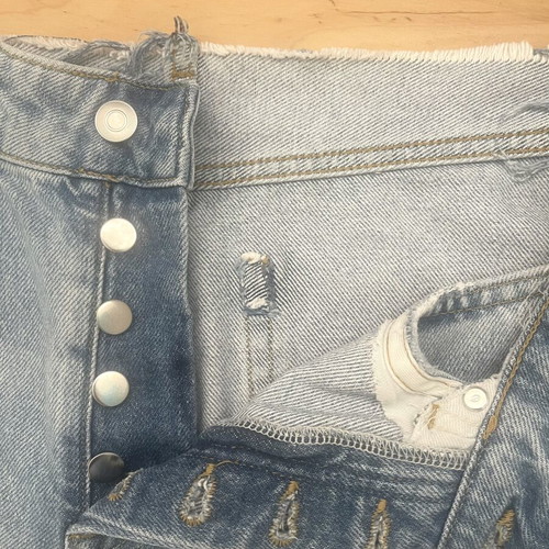 Zara jeans with cut-out openings, used, light blue, size 36