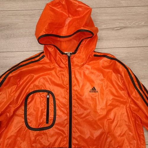 Adidas windbreaker orange size Medium like new
