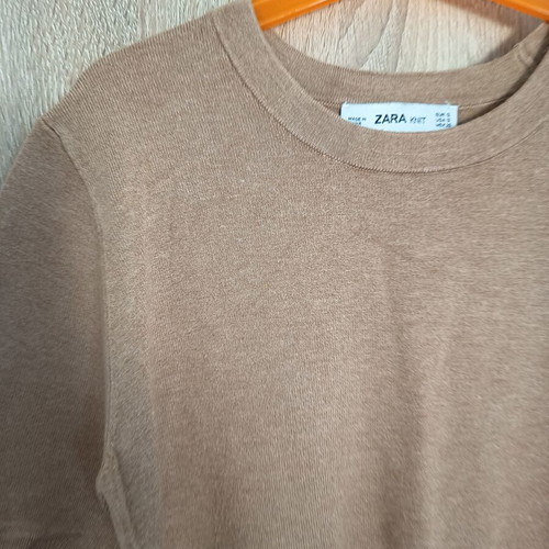 Zara blouse size S like new, brown beige