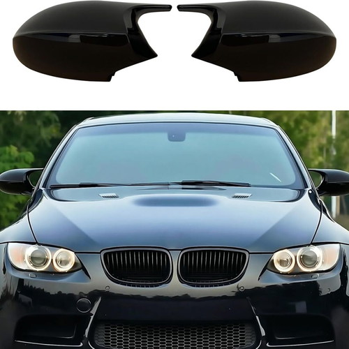 BMW M3 Style Gloss Black Side Mirror Covers for 3 Series E90 2005–2009