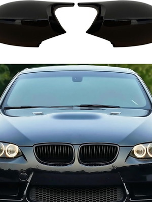 BMW M3 Style Gloss Black Side Mirror Covers for 3 Series E90 2005–2009