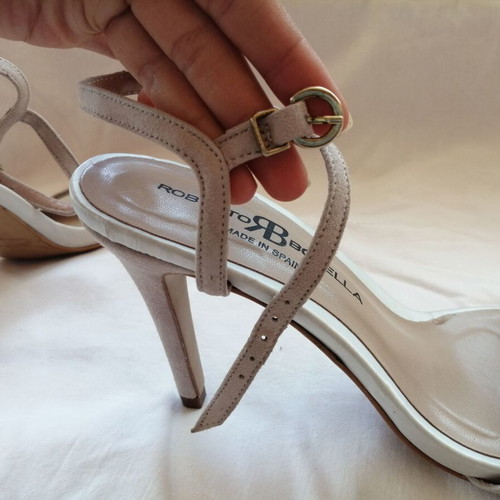 Roberto Botella women's high heel sandals size 38, pink crystals