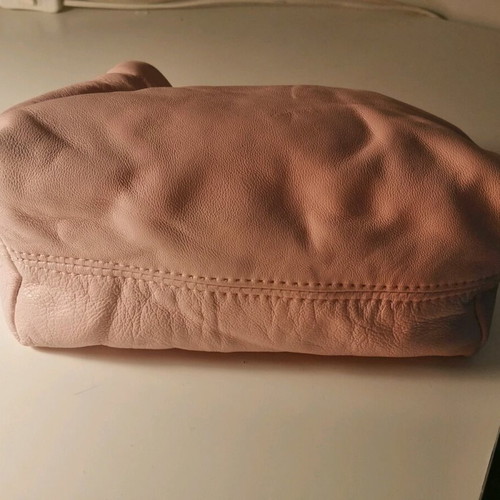 Rollini leather wrist bag new, pink color